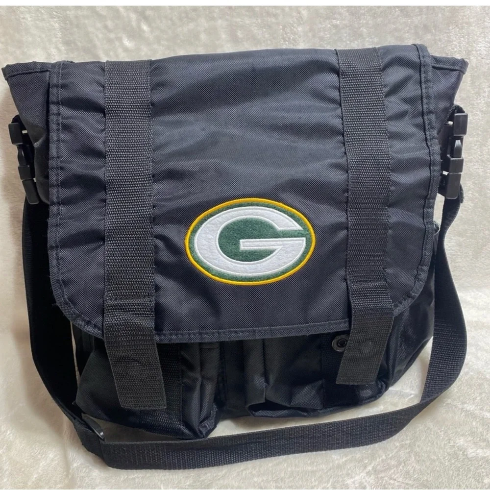 NFL Greenbay Packers Diaper/Crossbody Shoulder Bag Black Football Team Logo 🏈